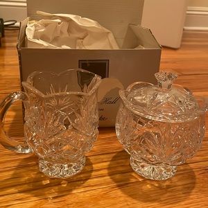 Noritake crystal milk and sugar set